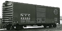 NYC Lot 858 40' Boxcar, Despatch Roof and End, Gothic Lettering