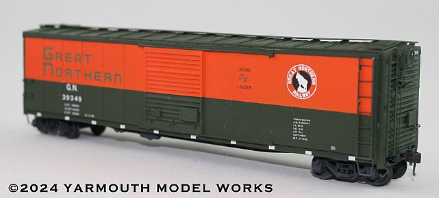 Great Northern 50' Rebuild Single Door, Empire Builder Decals HO scale resin model kit