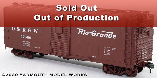 D&RGW PSC Steel Boxcar, 4/4 End, 6' Door HO scale resin model kit