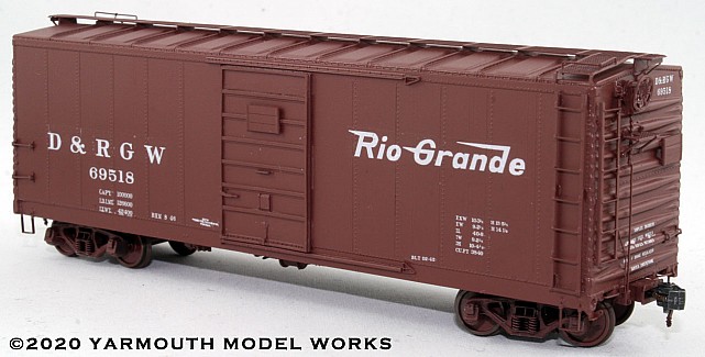 D&RGW PSC Steel Boxcar, 4/5 End, 6' Door HO scale resin model kit